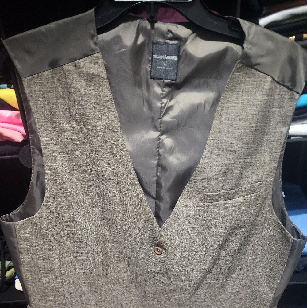 Straight Faded Gray Vest